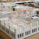A model of Facebook’s new office.